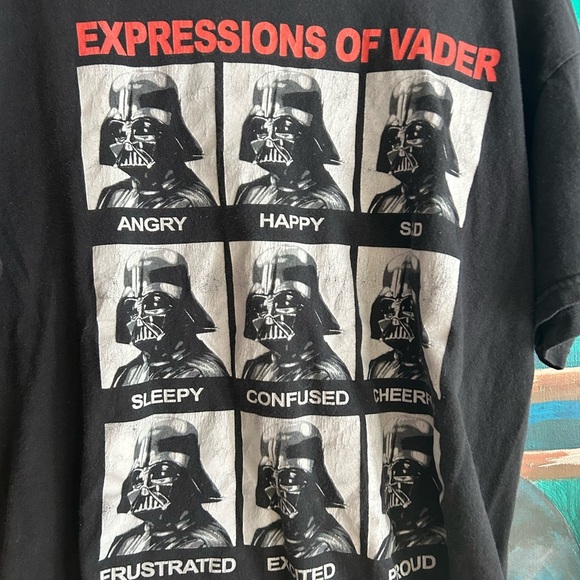 Star Wars Official Expressions Of Vader T Shirt Funny Fan Tee Faces Of Vader L - Picture 4 of 13